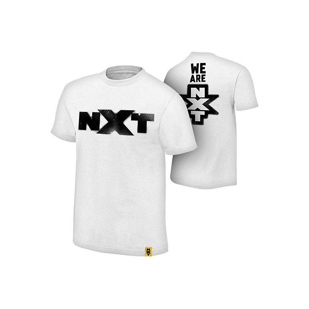 WWE "We are NXT" Spraypaint Authentic Men Small White T-Shirt