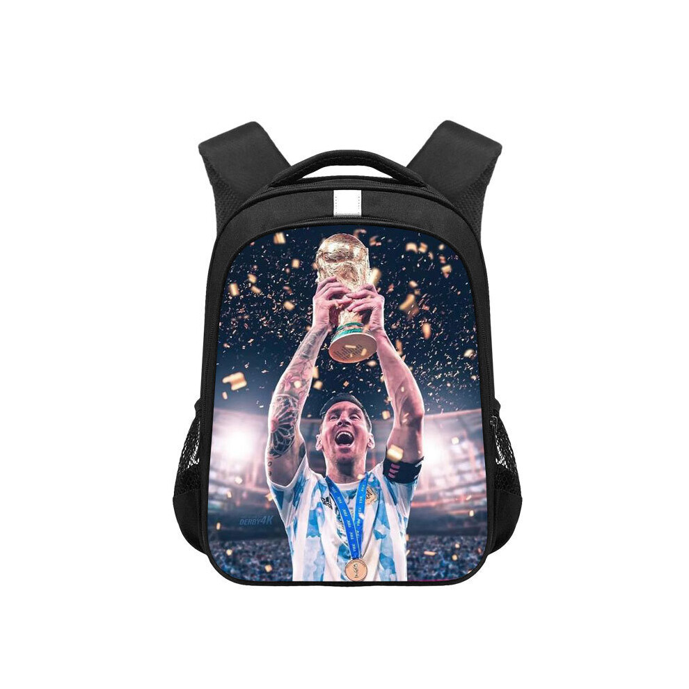 Bonxaif (02) Football Star Lionel Messi Backpack Student School Bag Travel Bag