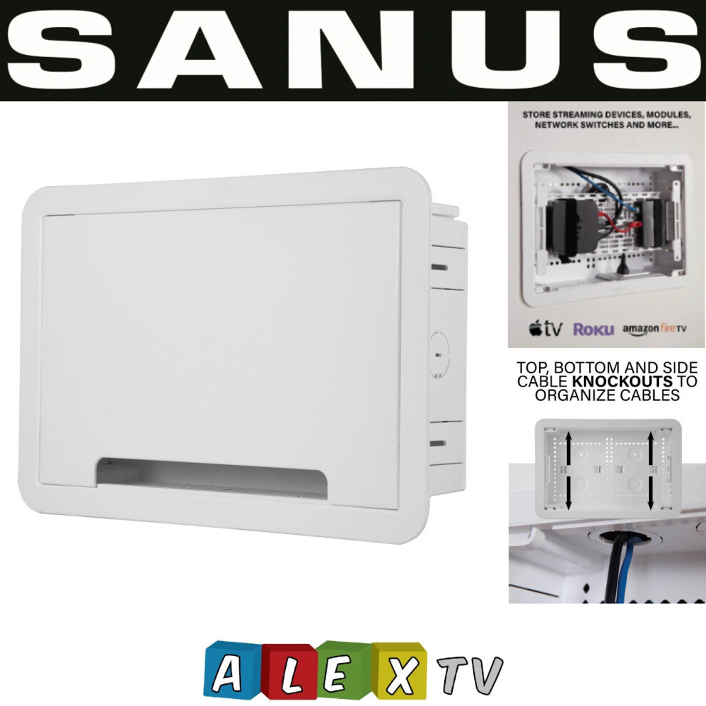 Sanus (9" Inch) 9" And 17" Inch Tv In-Wall Media Box For Various Multipurposes Applications