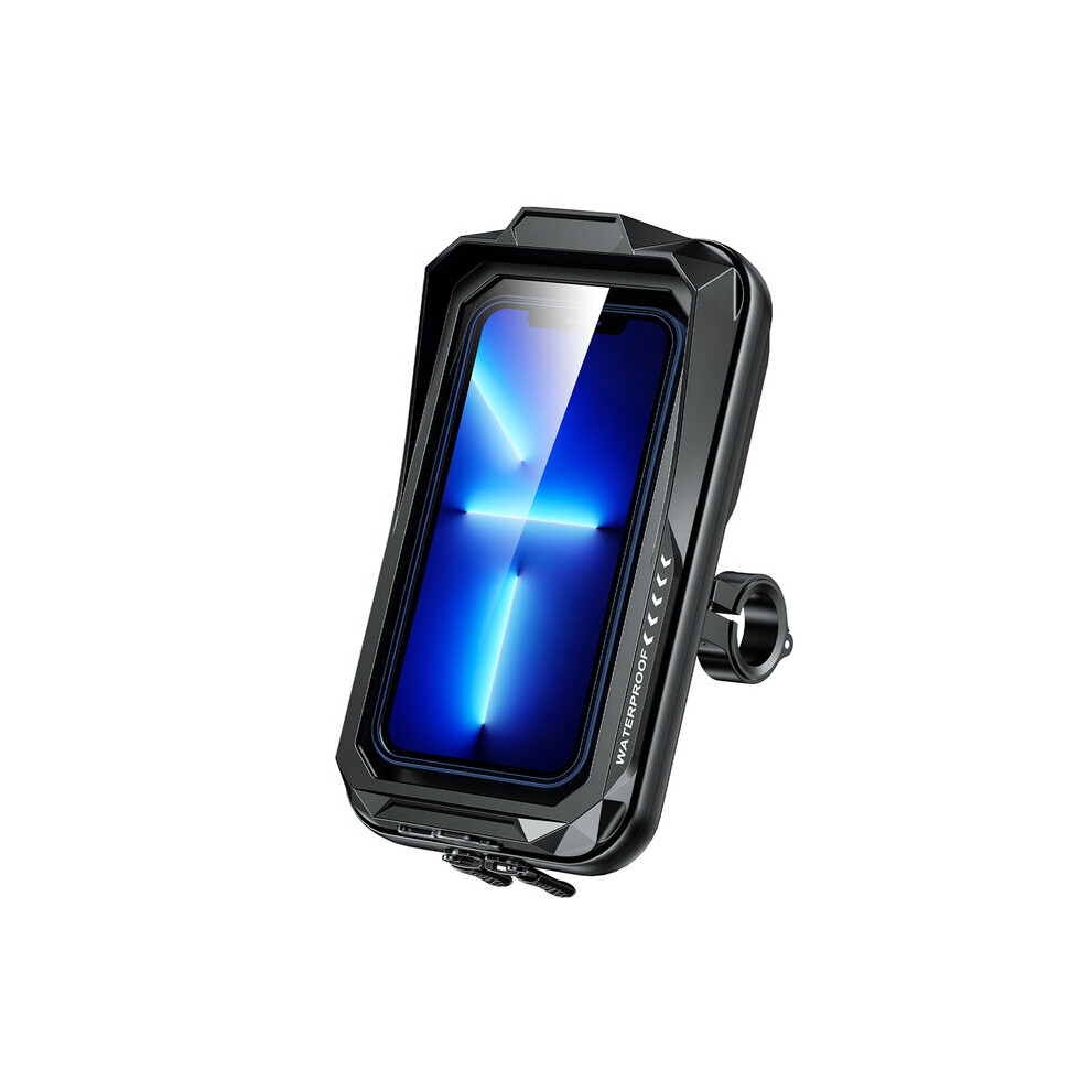 (Black) Waterproof Bicycle Phone Holder Motorcycle Bike Handlebar Phone Case Bag