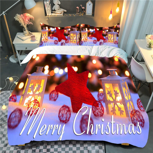 (Style 02, King) Christmas Bedding Single Double Duvet Cover Sets