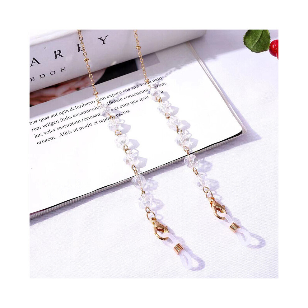 1pc Bohemian Glasses Chain Crystal Sunglasses Chain Eyeglass Chain Glasses Retainer Glasses Holder Face Mask Hanging Chain