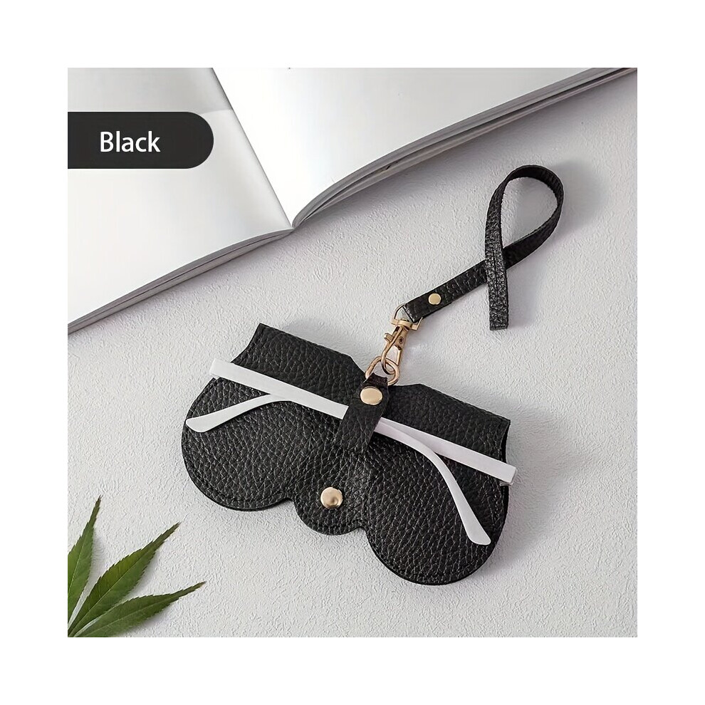 Lychee Embossed Glasses Cover PU Leather Sunglasses Reading Glasses Bag Case Portable Travel Accessory