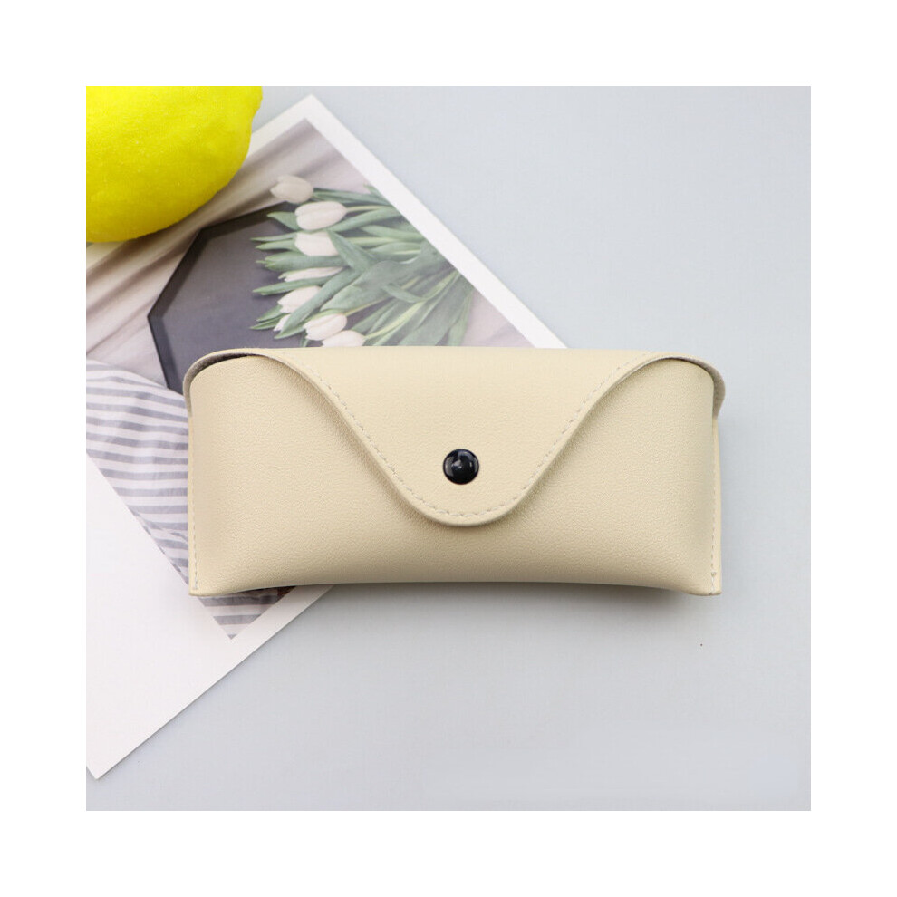 Portable Leather Glasses Case Durable Soft Sunglasses Pouch Slim Case For Women Unisex Eyeglass Case