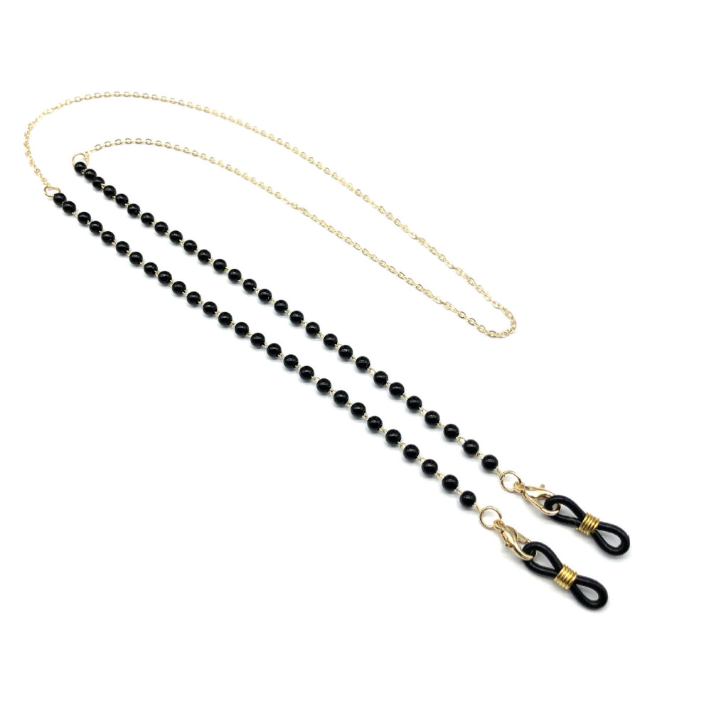 White,Multicoloured Faux Pearl Adjustable Hanging Chain & Eyeglass Chain Womens Sunglass Lanyard Strap Face Mask Chain Eyewear Holder