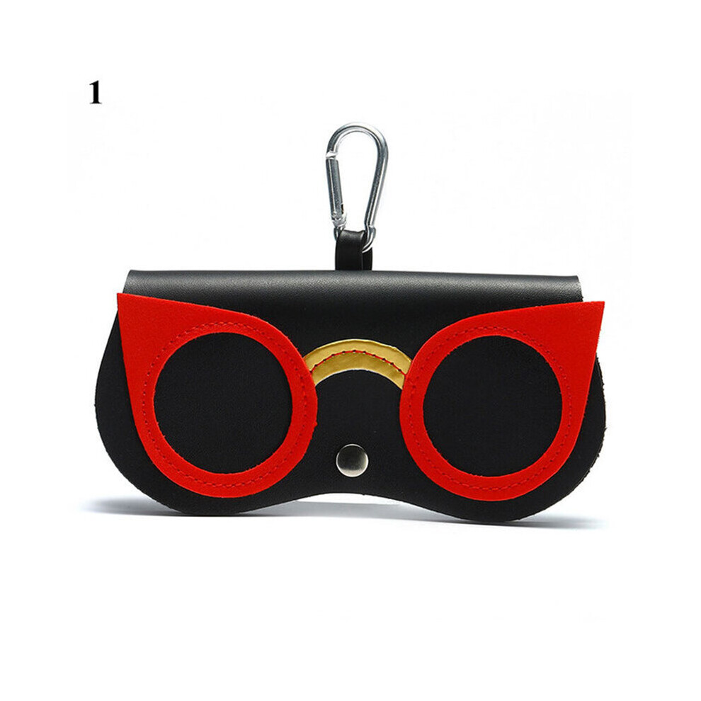 Multicoloured Womens Eyeglass Case Snap Closure Prevent Scratch Leather Sunglasses Carry Case For Home Travel