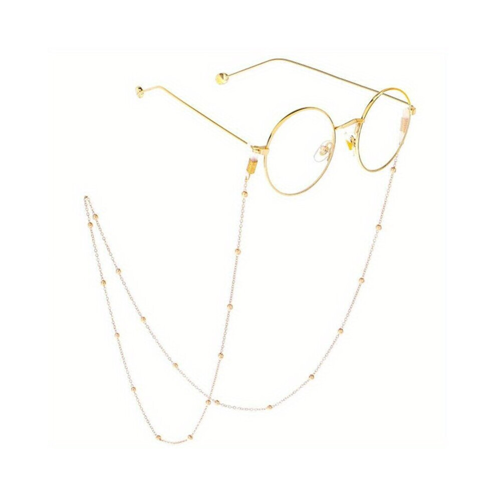 1pc Bead Decor Glasses Chain Minimalist Metallic Eyeglasses Lanyard Eyewear Retainer For Cosplay Costume Parties