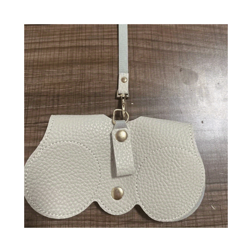 Litchi Embossed Glasses Cover Hanging PU Leather Sunglasses Reading Glasses Storage Bag Portable Travel Eyewear Holder