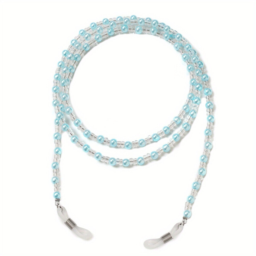 1pc Faux Pearl Beaded Glasses Chain Anti Slip Eyeglasses Lanyard Strap Stylish Face Covering Eyewear Retainer For Women Men