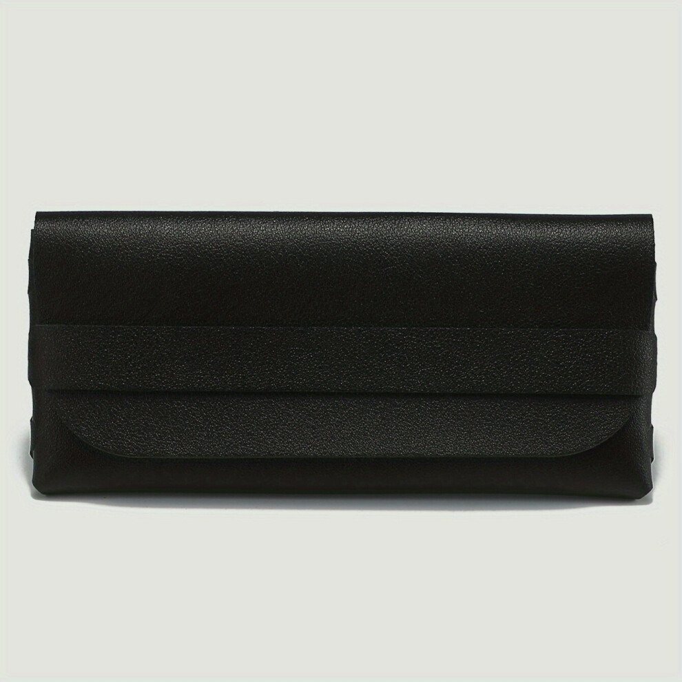 Solid Glasses Bag PU Leather Sunglasses Case Soft Portable Eyewear Container