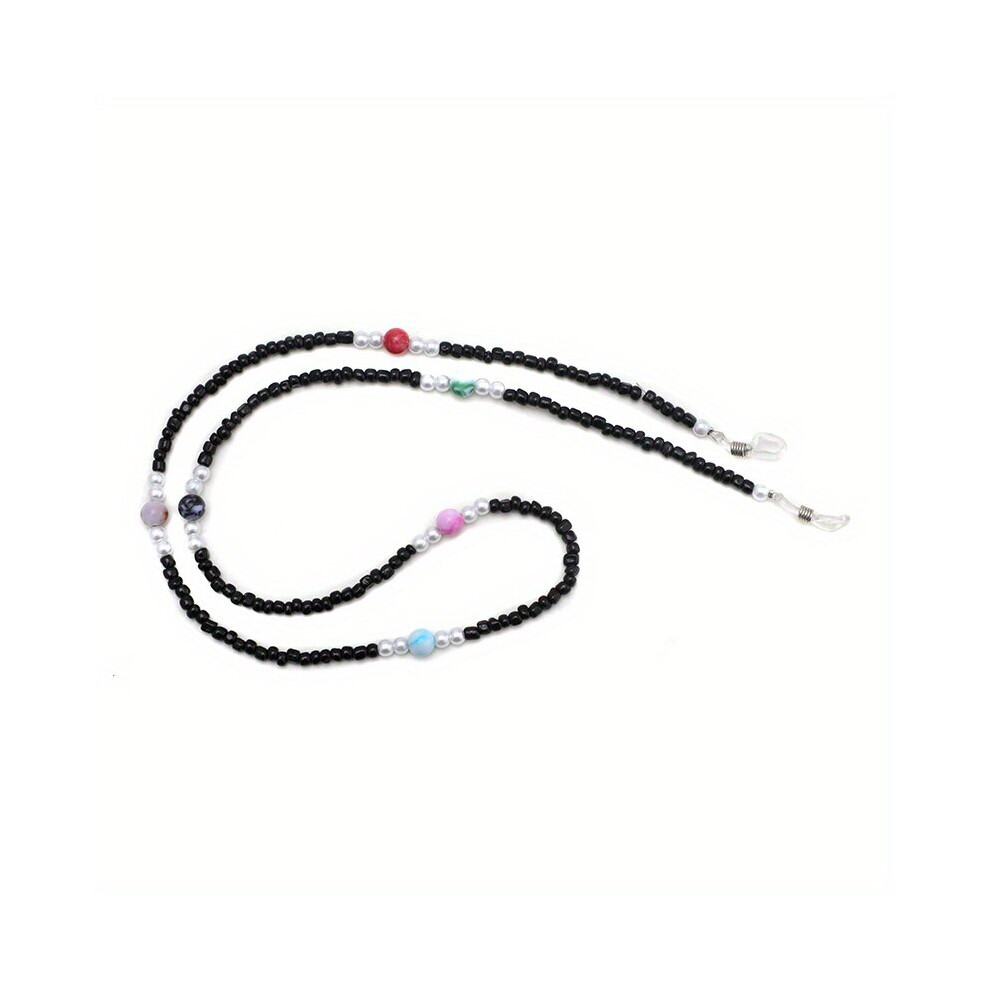 1pc Beaded Glasses Chain Anti Slip Sunglasses Reading Glasses Lanyard Strap Stylish Face Covering Eyewear Retainer