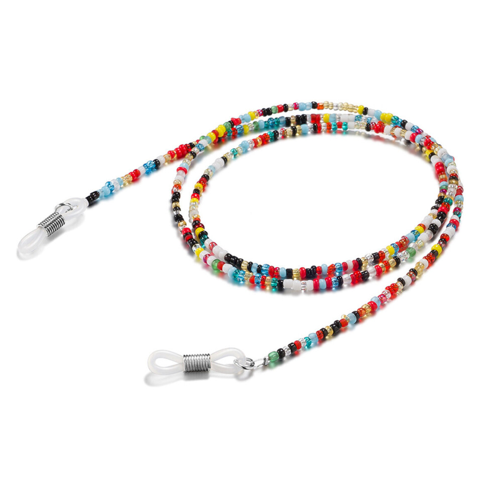 Rainbow Crystal Bead Glasses Chain Bead Glasses Chain Nerd Beaded Glasses Chain Eyeglasses Chain