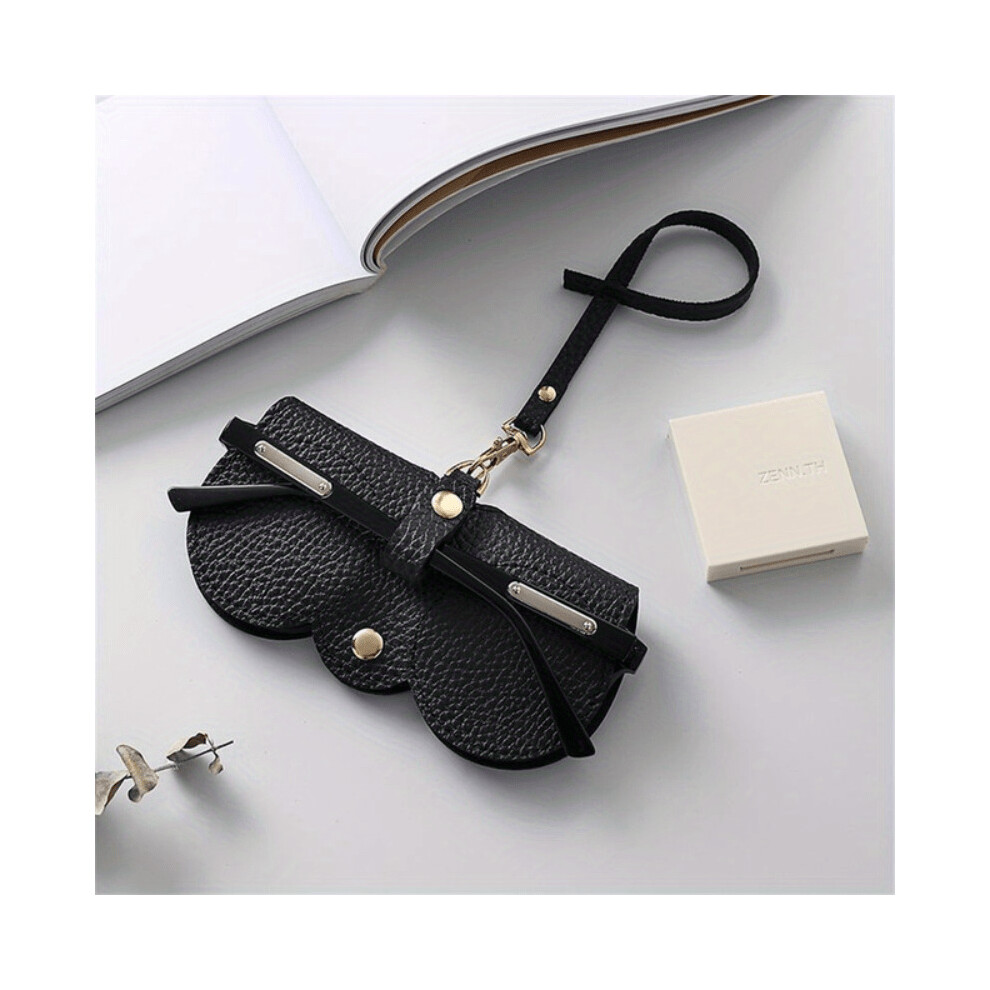 Lychee Embossed Glasses Bag PU Leather Sunglasses Reading Glasses Pouch Cover Travel Eyewear Accessory