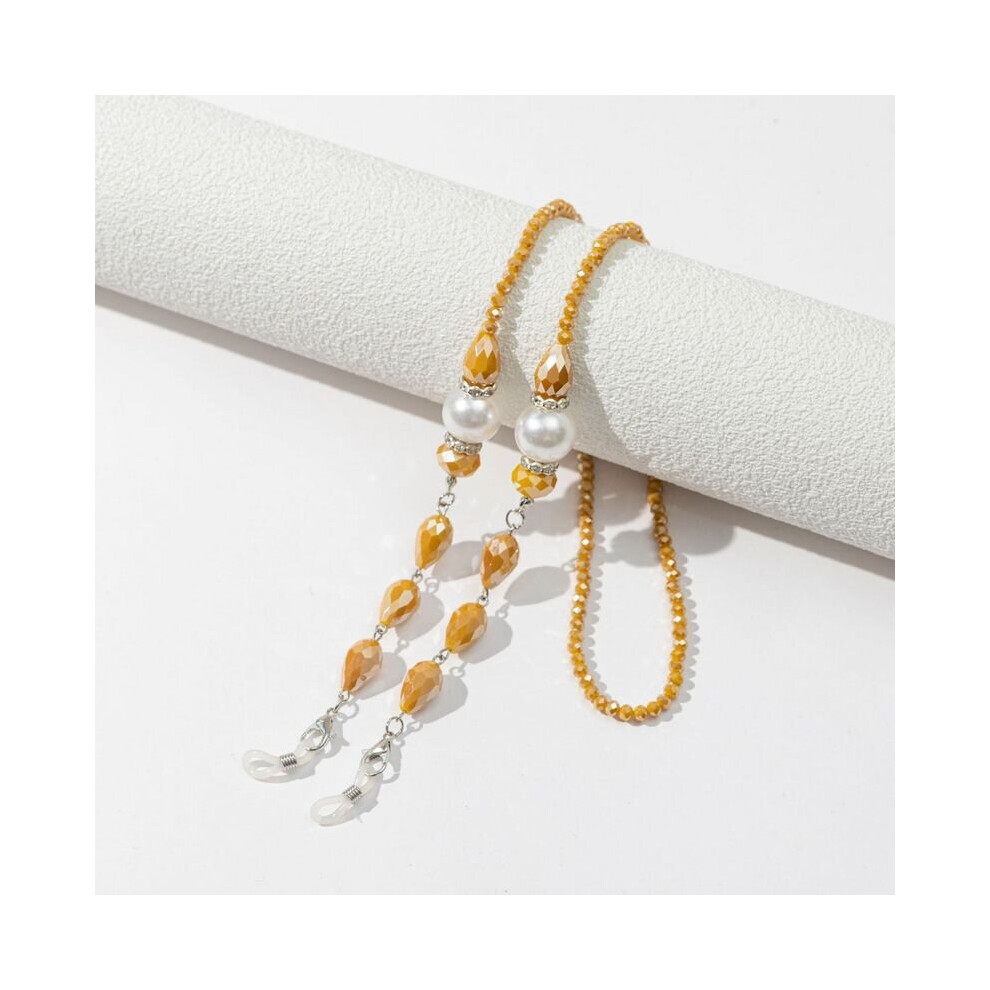 Beaded Glasses Chain Exaggerated Crystal Light Earphone Holder Mask Lanyard For Women Girls