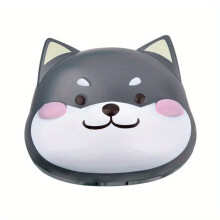 Shiba Inu Puppy Lens Cases Cartoon Travel Lens Box With Mirror Tweezers Remover Tool For Daily Use