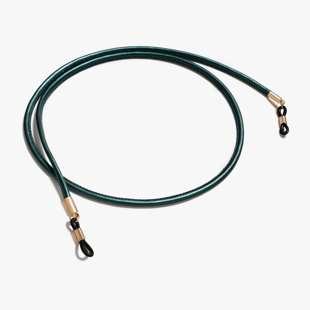 Green Eyeglass Strap Chain Pu Leather Braided Glasses Retainer Sports Eyewear Cord Lanyard Sunglasses String Rope Holder Eyewear Hanging