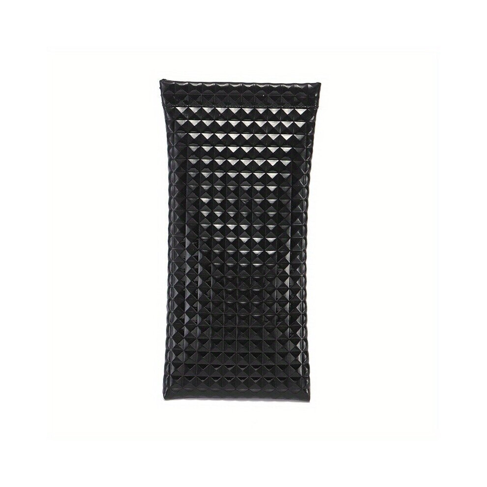 Solid Textured Glasses Bag PU Leather Sunglasses Storage Pouch Portable Waterproof Eyewear Makeup Container