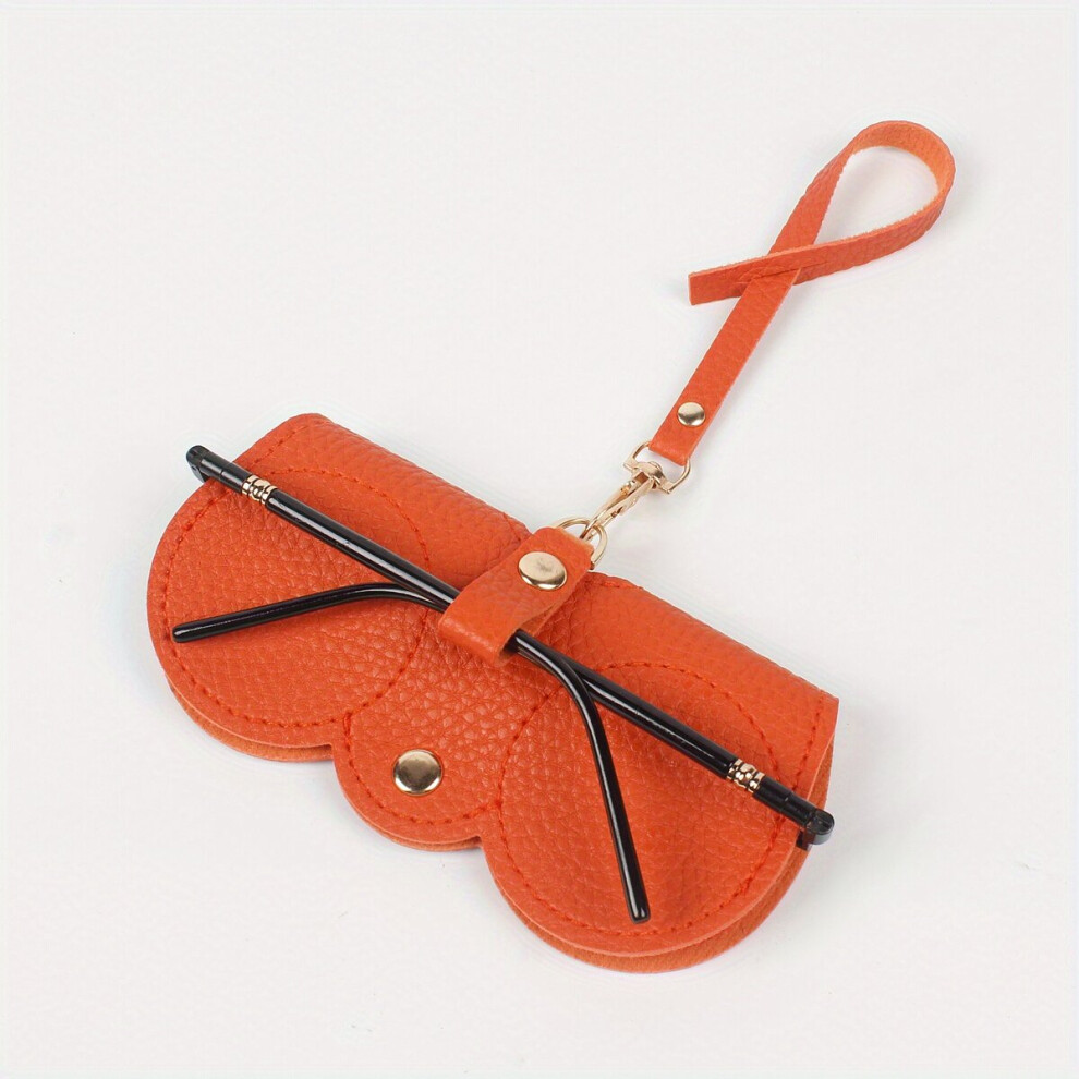 Litchi Embossed Glasses Cover Portable Sunglasses Reading Glasses Storage Bag Dust Proof Hanging Eyewear Holder