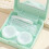 1set Wave Pattern Lens Case Minimalist Travel Lens Case Kit Mini Lens Box With Mirror 6