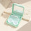 1set Wave Pattern Lens Case Minimalist Travel Lens Case Kit Mini Lens Box With Mirror 4