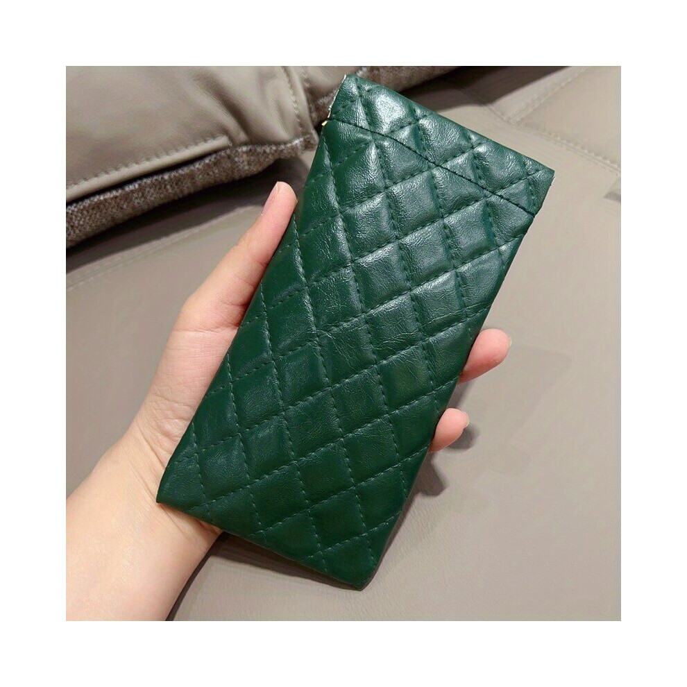 Multicoloured Rhombus Glasses Pouch Pu Leather Sunglasses Reading Glasses Cover Bag Portable Eyewear Holder