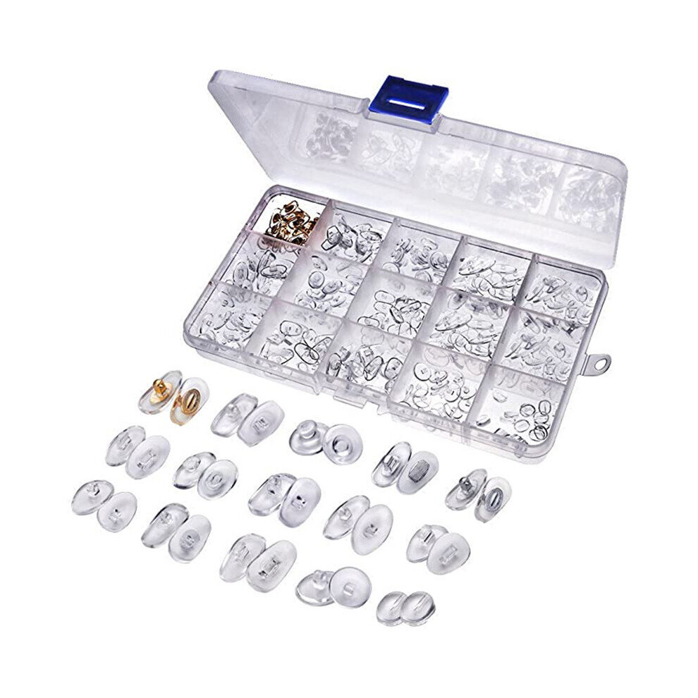 Eyeglass Nose Pads Set 150 Pairs Soft PVC Anti Slip Air Chamber Glasses Nose Pad Set Eyeglass Repair Kit Eyewear Accessories