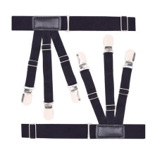 1 Pair Mens Shirt Stays Belt With Non slip Locking Clips Keep Shirt Tucked Leg Thigh Suspender Garters Belt