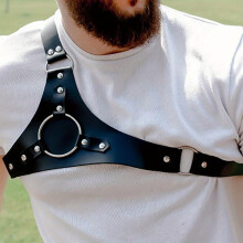 Mens Punk Body Chest Harness Suspenders PU Leather Adjustable Chest Belt Shoulder Strap For Cosplay Party Costume