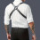 Mens Gothic Leather Decor Suspenders 4