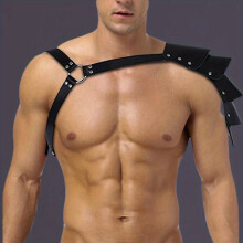 Mens Novel Suspenders Bar DS Performance Versatile Performance Leather Body Chest Strap Binding