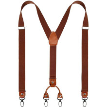 Leather Suspenders 2 Width 4 Hooks For Men Women Suspender Y Back Retro Braces Suspensorios Wedding Casual