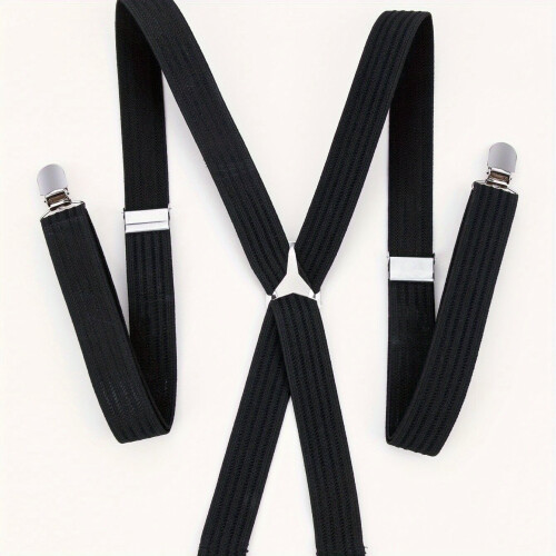 1pc Mens Elastic Suspenders Preppy Elastic Shoulder Strap