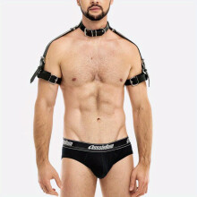 Bondage Harness Mens PU Leather Belt Gothic Corset Lingerie Leather Vest Harness Sexy Accessories
