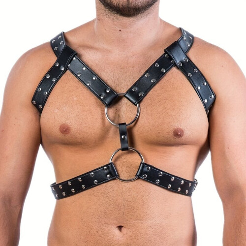 Mens And Unique Suspender Sexy Clothes Stage Performance Props Bondage  Leather Clothes Fierce Mens Clothing on OnBuy