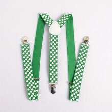 1pc Mens Striped Elastic Strap Four Button Buckles Overall Suspenders Retro Woven Suspenders