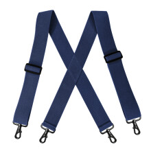 1pc Suspenders For Men Heavy Duty Big And Tall 2inch Wide X back 4 Snap Hooks Adjustable Elastic Mens Work Suspenders Trouser Braces
