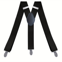 Mens Suspenders Y Back 3 Wide Adjustable Solid Straight Heavy Duty Clip Suspenders For Men Women