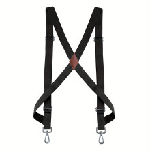 Heavy Duty Trucker Suspenders For Men Work 2 Wide X back With 2 Snap Hooks Mens Adjustable Elastic Suspenders Trouser Braces