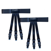 1 Pairs Men Shirt Wrinkle proof Belt With Non slip Locking Clips Garters Strap