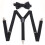 1pc 1inch Wide Men Suspenders Plain Overall Adjustable 3