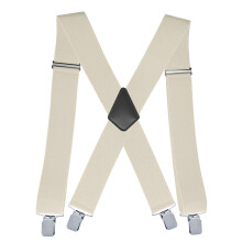 Fasker Mens Suspenders X Back 5 08cm Wide Adjustable Solid Straight Heavy Duty Clip Suspenders For Men Women 4 Claw Adjustable