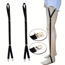 1 Pair Comfy Shirt Stays Adjustable Elastic Shirt Stays Suspender