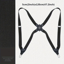 2 5cmx120cm Mens Cover Strap Mens Clip Suspenders Pants Suspenders Clip Western Pants Elastic Side Clip Adult Suspenders Clip For Men