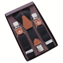 Mens 3 Buckles Y shaped Suspenders Buckle Strap For Outdoor Party Holiday