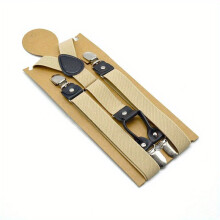 1pc Solid Non slip Suspenders Belt Casual Adult Four Clips Unisex Strap For Men