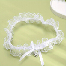 Lace Garter Belt With Zinc Alloy Pendant Non slip Legs Band Elastic Legs Straps Bridal Wedding Accessories