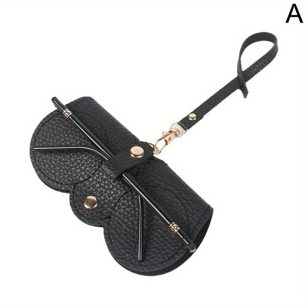 Litchi Embossed Glasses Cover Portable Sunglasses Reading Glasses Storage Bag Dust Proof Hanging Eyewear Holder