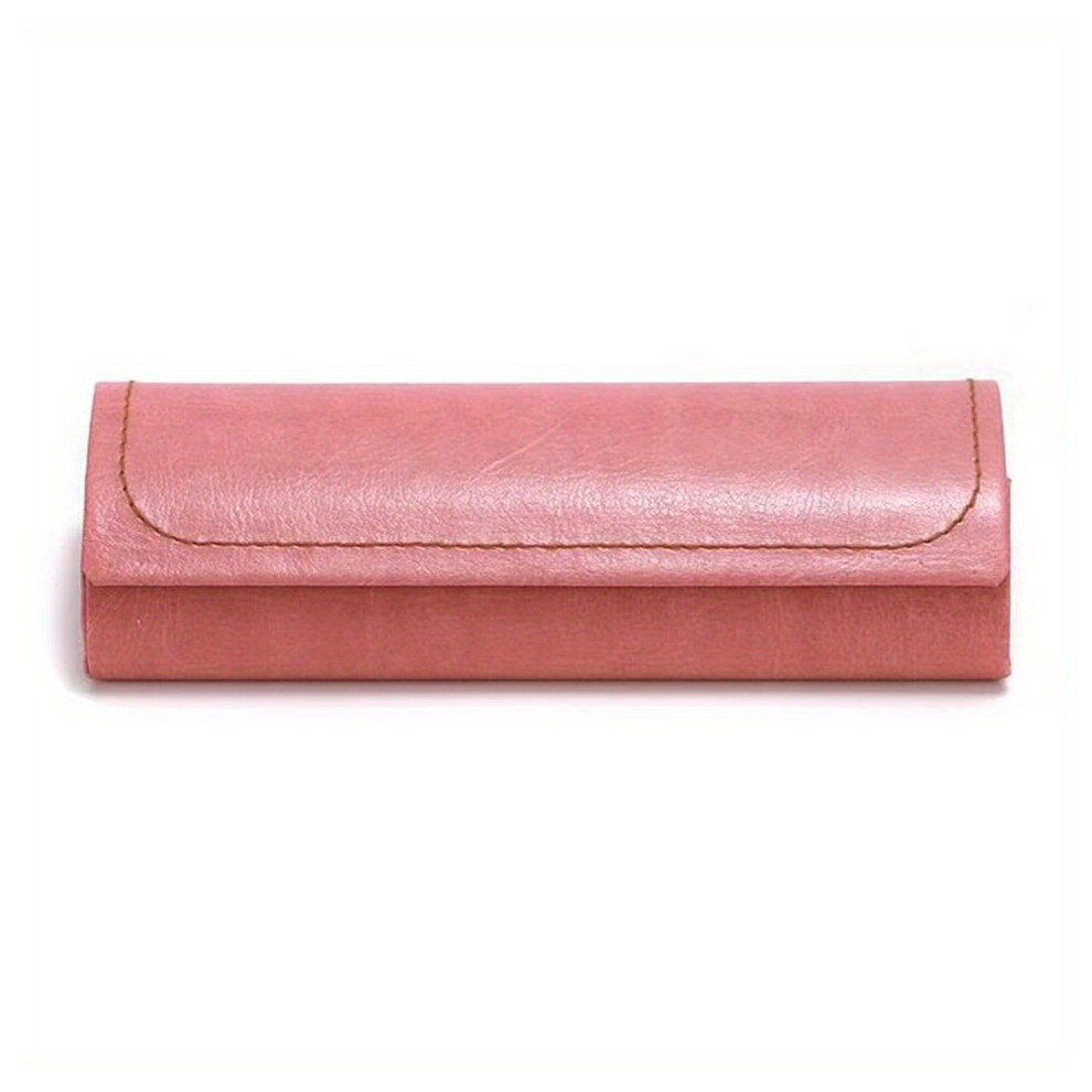 Hard Shell Eyeglass Cases Solid PU Leather Minimalist Vintage Pattern Glasses Protective Case