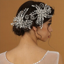 Rhinestone Headband Bridal Flower Headwear Wedding Hair Accessories Jewelry