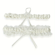 Satin Lace Bridal Garter With Ribbon Bowknot Legs Band Elastic Straps Bridal Wedding Accessories